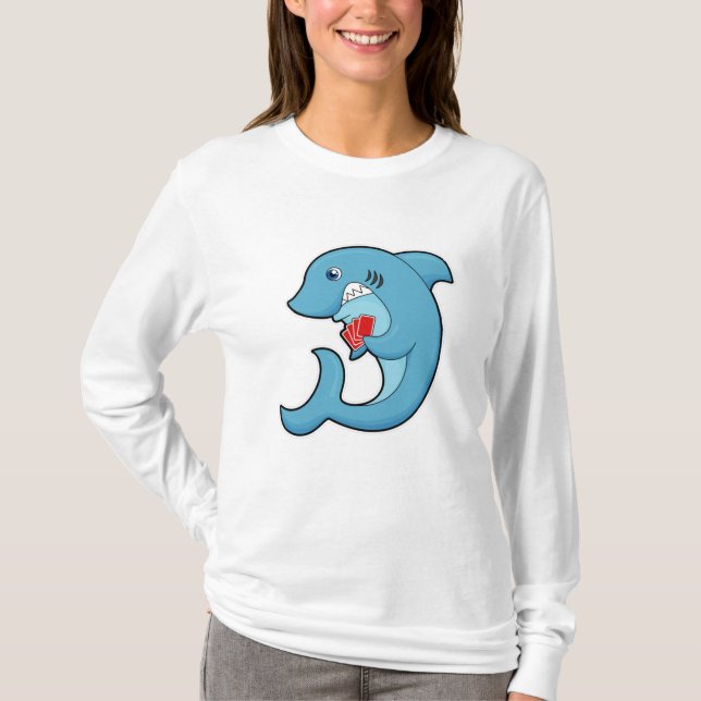 Hajar på Poker med Poker-kort T Shirt (Framsida)
