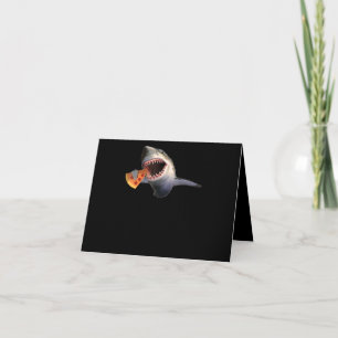 Hajar som äter Pizza Shark Älskare-gåvor Tack Kort