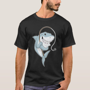 Hajar som Fisher med fiskspole T Shirt