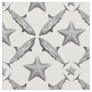 Hajar Starfish Ocean Life Nautical Coastal  Tyg
