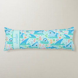 Hajar under havets utlopp Personlig Mönster Kroppskudde