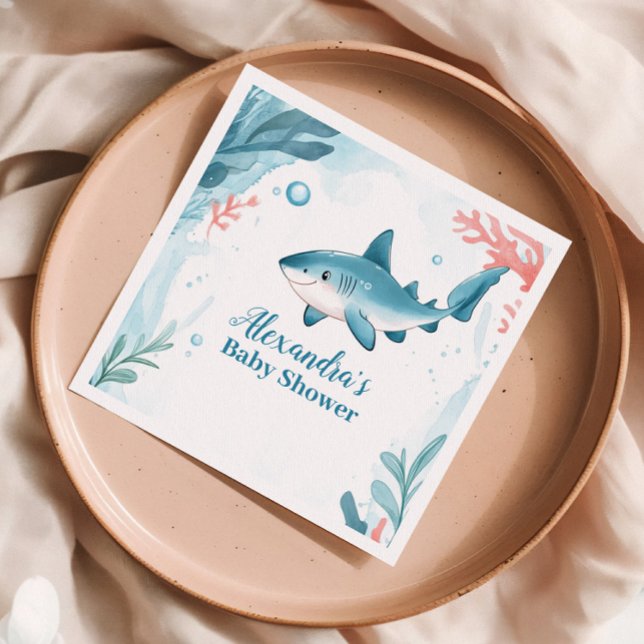 Hajar under havslevande djur pappersservett (Skapare uppladdad)