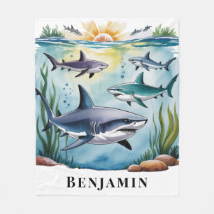 Hajar under Sea Boy Birthday Gift Fleecefilt