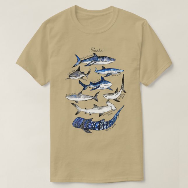 Hajar Vattenfärgdiagram T Shirt (Design framsida)