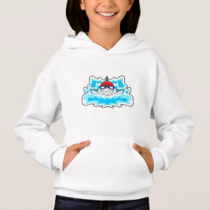 Hajar vid simning med simmande glasögon t shirt