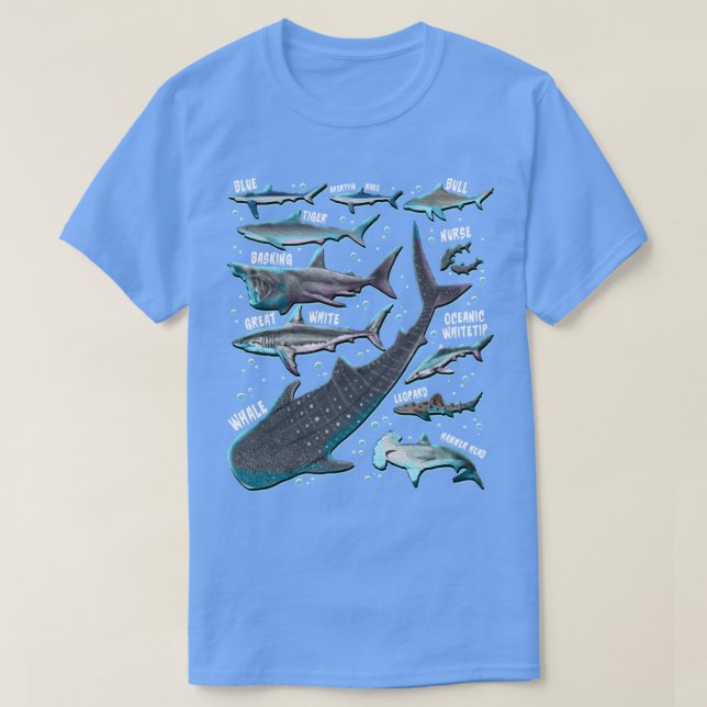 Hajarter ger haj i Ansikte och marin B T Shirt (Design framsida)