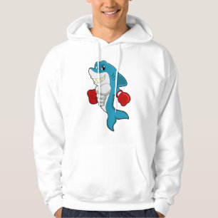 Hajas som Boxer med Boxing handskar Hoodie