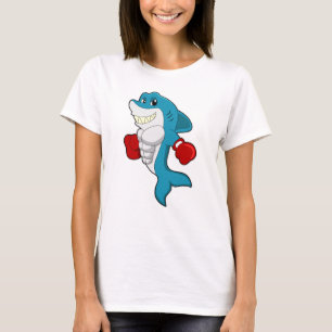 Hajas som Boxer med Boxing handskar T Shirt