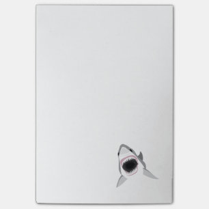 Hajattack - bita av den underbara vithajen post-it block