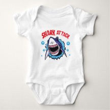 Hajattack bodysuite Shark bita baby shirt