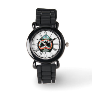 Hajattack Funny Watercolor Illustration Armbandsur
