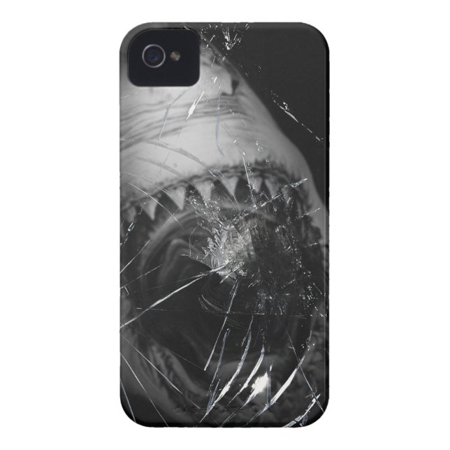 Hajattack Iphone 4 täcker thin Case-Mate iPhone Skal (Baksidan)