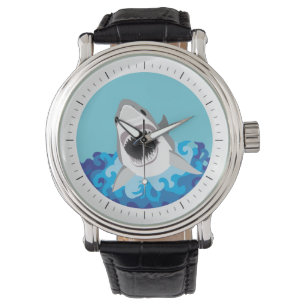 Hajattack - underbar vithaj armbandsur