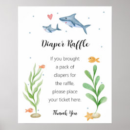 Hajbabyskådaren Diaper Raffle Sign Poster