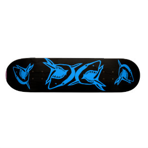 Hajblått OCH BLACK-skateboarddäck Skateboard Bräda 20 Cm