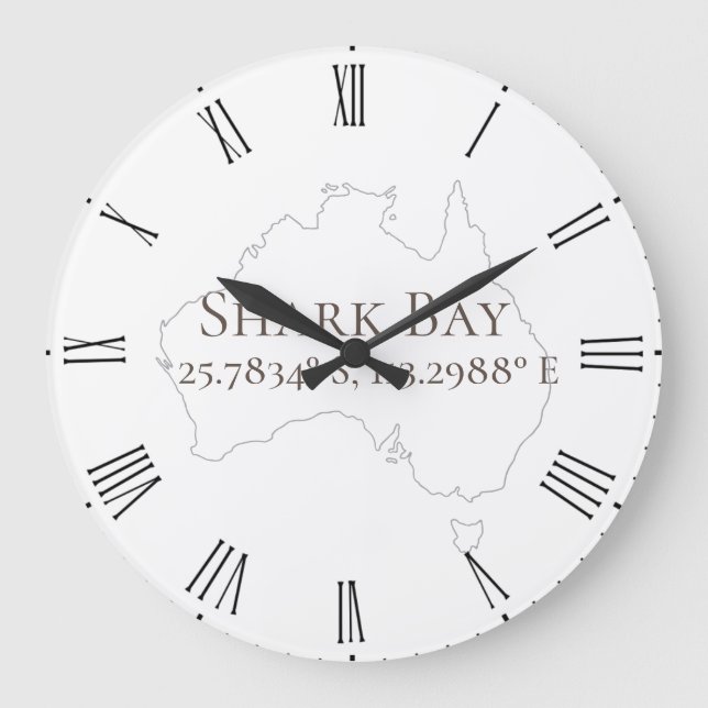 Hajbuktens Latitude och longitud Stor Klocka (Framsida)