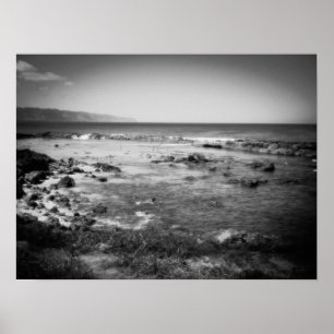 HajCove, Oahu B&W Poster