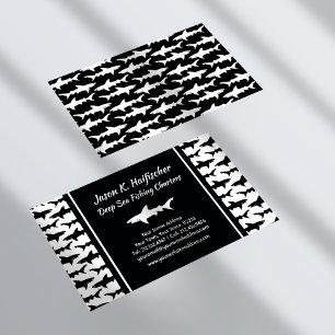 Hajdesign för befälhavarens fiskeskydd visitkort