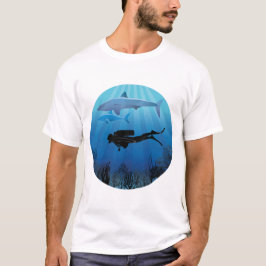 Hajdykning dykardyver under vatten t shirt