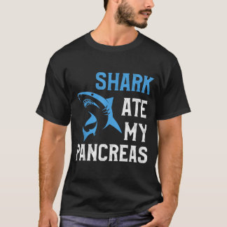 Hajen åt bukspottkörteln Roligt T1d Diabetes typ 1 T Shirt