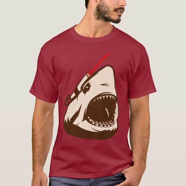 Hajen med en Frickin laser strålar T Shirt (Framsida)