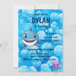 Hajens födelsedag: Ocean Kids Party Inbjudningar