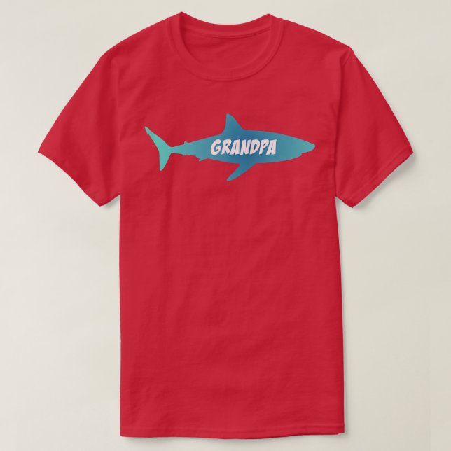 Hajfamiljs Grandpa Shark T Shirt (Design framsida)