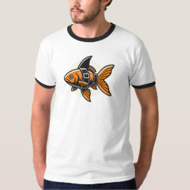 Hajfensguld fisk T-shirt av Vin Zzep