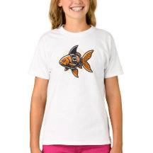 Hajfinsguld fisk T-shirt av Vin Zzep