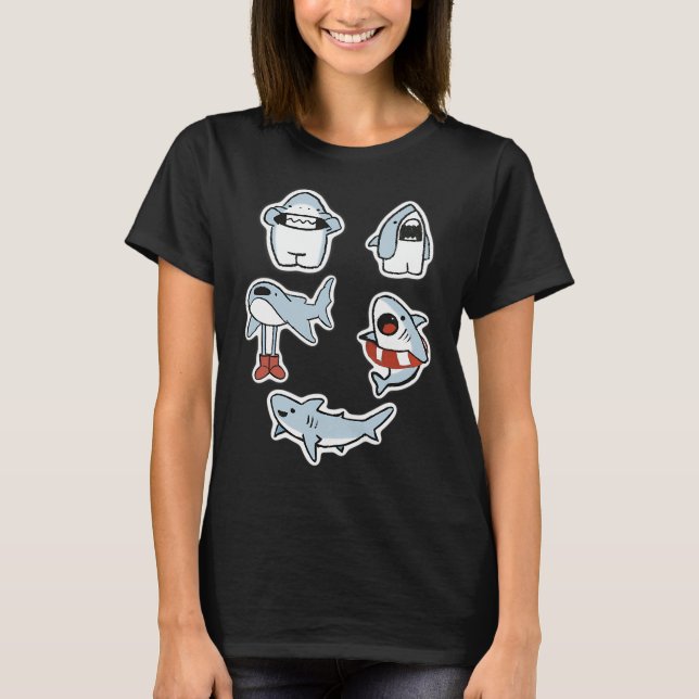 Hajfisk digital design t shirt (Framsida)
