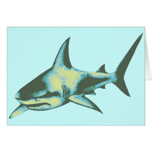 Hajfisk, vilda djur hälsningskort