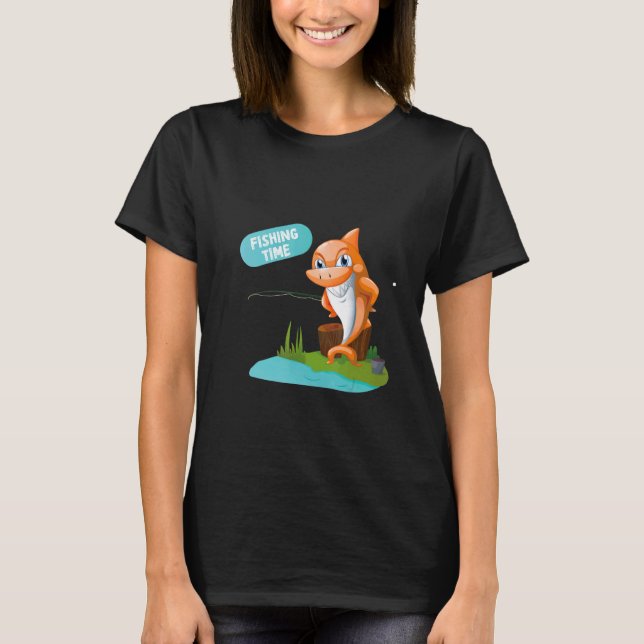Hajfiske tid t shirt (Framsida)