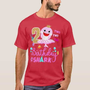 Hajfödelsedag 2 år Gammal 2:a födelsedagsmatchning T Shirt