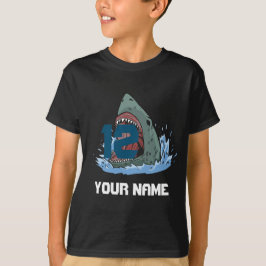Hajfödelsedag namn och ålder T-Shirt