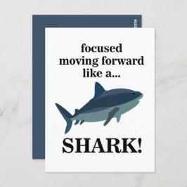Hajfokuserad Flytta framåt som en haj Vykort