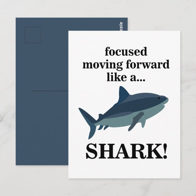 Hajfokuserad Flytta framåt som en haj Vykort (Fram/baksida)