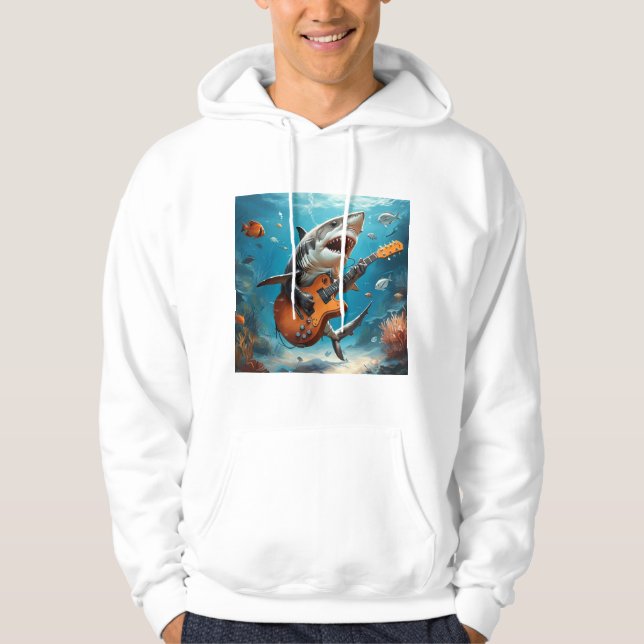 Hajguitarhjälte Hoodie (Framsida)