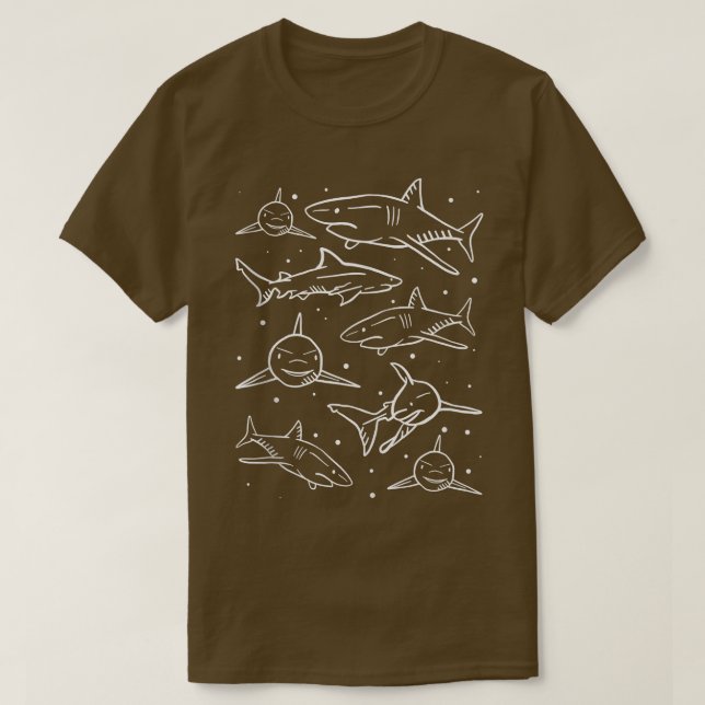 Hajhaj Älskare Hajar Hajhaj Underbar vit T Shirt (Design framsida)