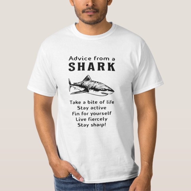 Hajhaj Fin Coola Ocean Funny Gift T Shirt (Framsida)