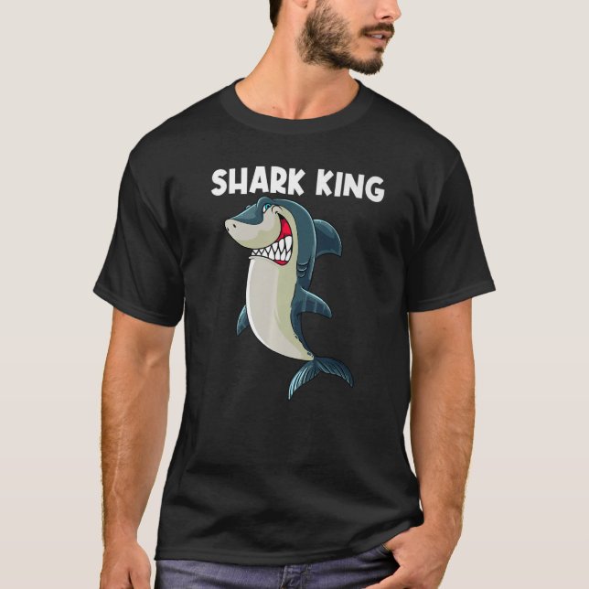 Hajhaj För manar boys Pappa White Shark T Shirt (Framsida)
