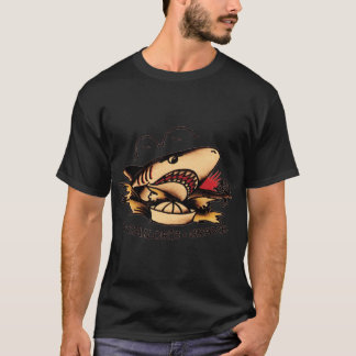 Hajhajarens grav Amerikansk traditionell sjöman Je T Shirt