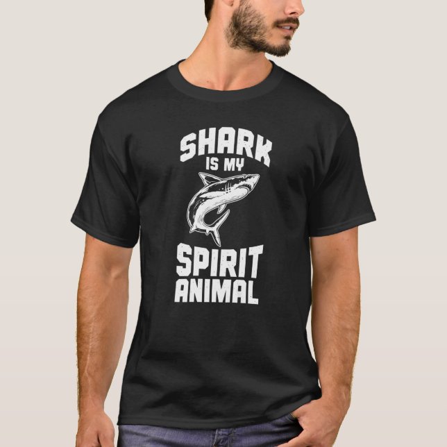 Hajhak är mitt andliga djur t shirt (Framsida)