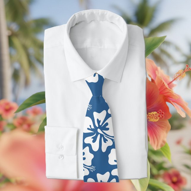 Hajhalsen | Utskriftsformat för Blommigt Slips (floral neck tie with Hawaiian hibiscus flower)