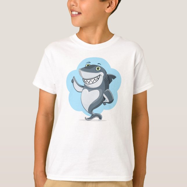 HajHanes Tagless skjorta Tee Shirt (Framsida)