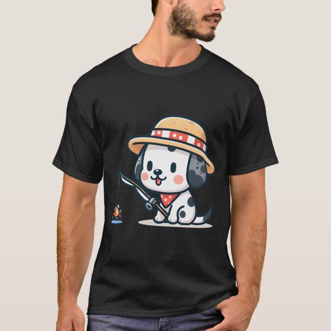 Hajhuvud Vintage fiske T Shirt (Framsida)