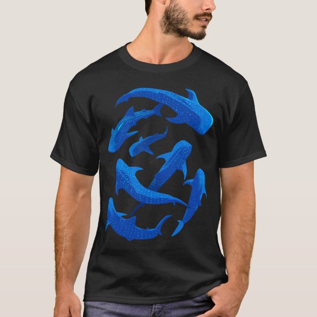 Hajhvals mönster t shirt (Framsida)