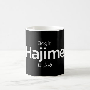 Hajime börjar, startar, japanen, kampsportar Japa Kaffemugg