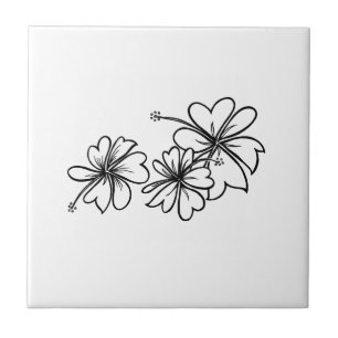 Hajiska Hibiscus Decorativa tallrikar Kakelplatta