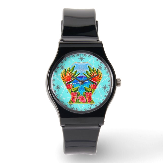 Hajiska paradise Twice (blå) Armbandsur (Framsida)