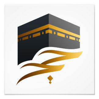Hajj Mabrour, Heliga Kaaba i Mecca Saudiarabien Fototryck